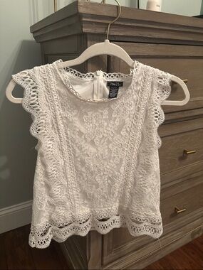 Rue21 White Lace Ruffle Trim Camisole